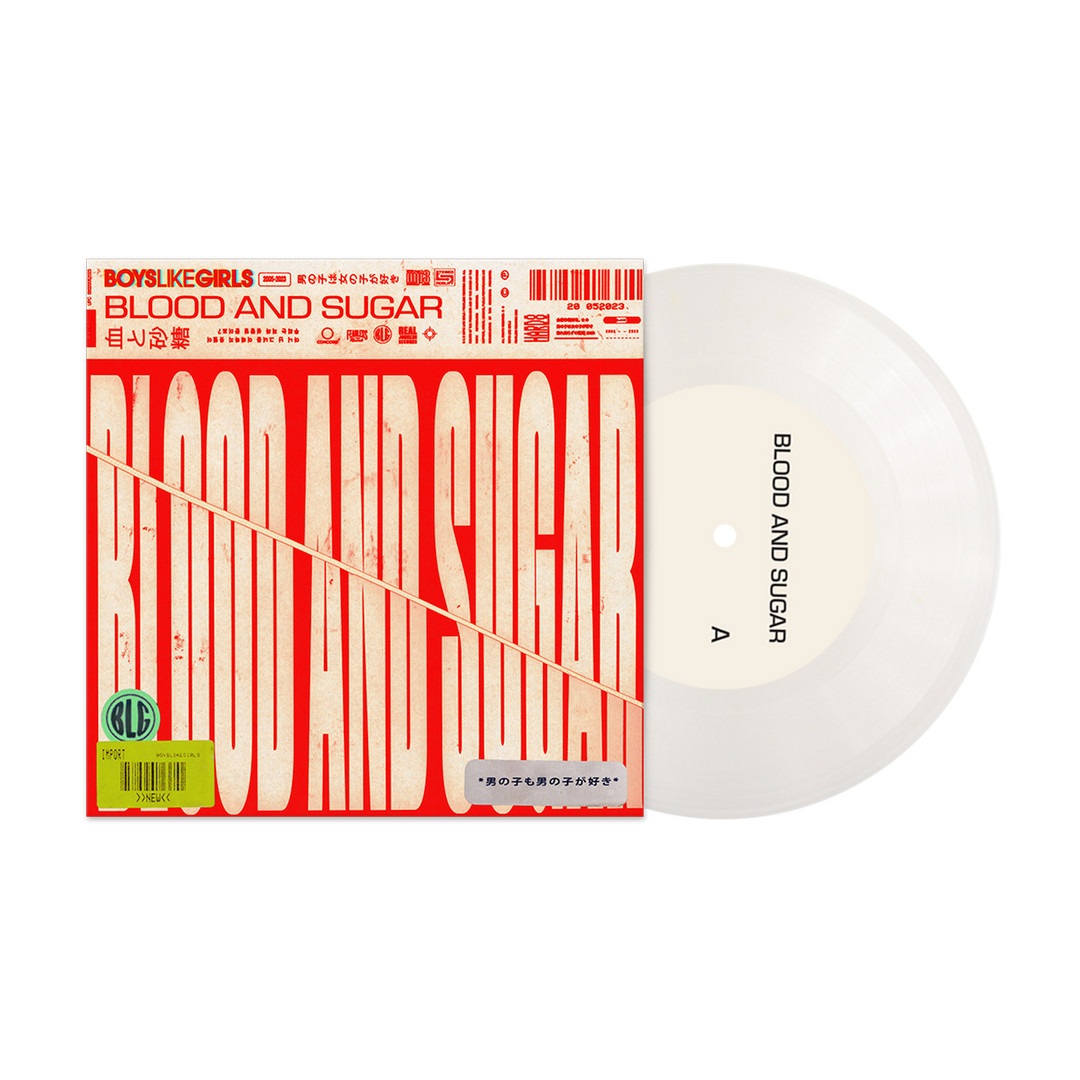 "BLOOD AND SUGAR" Clear Frosted Glass 7"