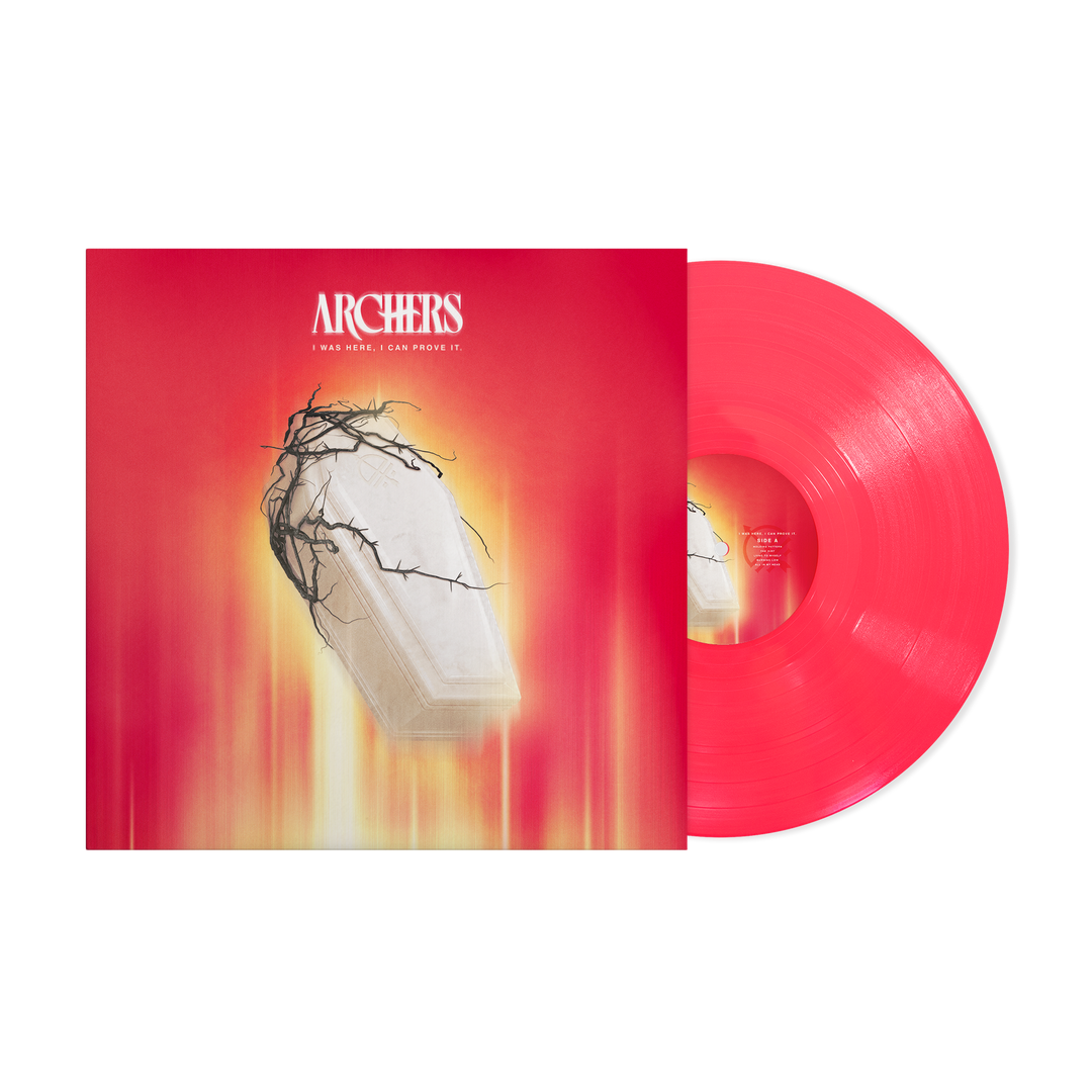 "I Was Here, I Can Prove It" Neon Coral Vinyl - View 1