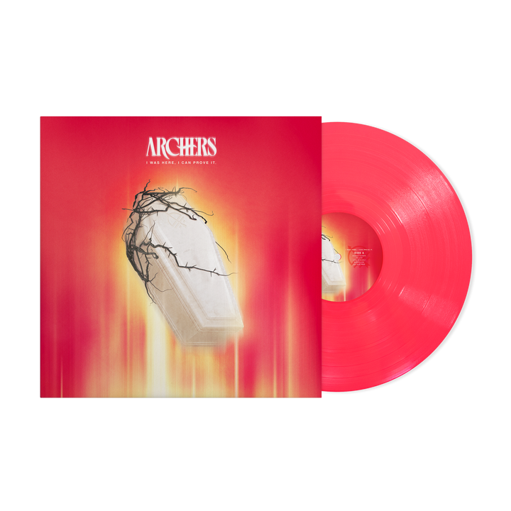 "I Was Here, I Can Prove It" Neon Coral Vinyl — Image 1 of 3