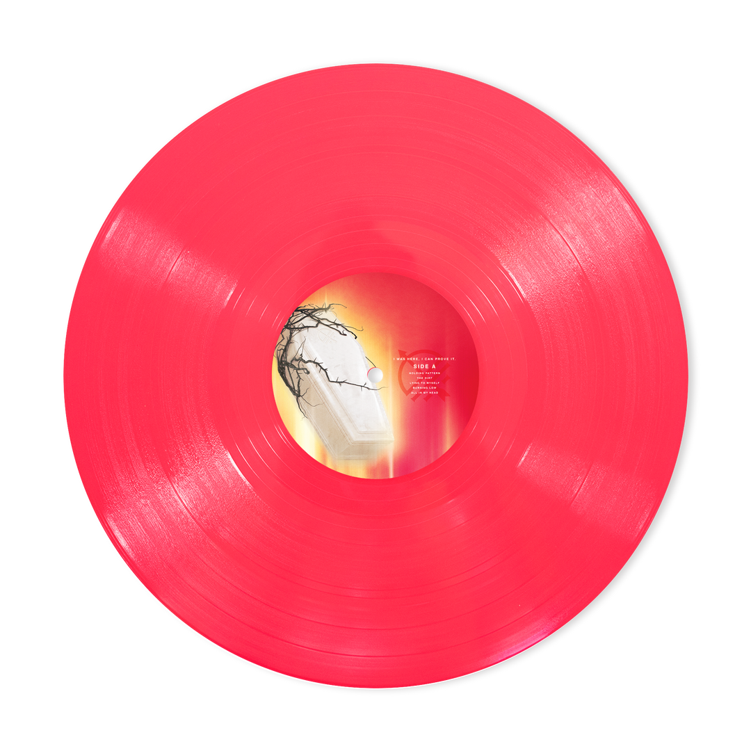 "I Was Here, I Can Prove It" Neon Coral Vinyl - View 2