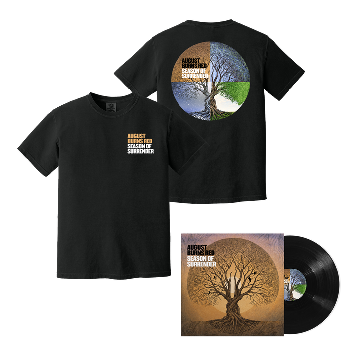"Circle of Seasons" T-Shirt + "Season Of Surrender" Black Vinyl — Image 1 of 3