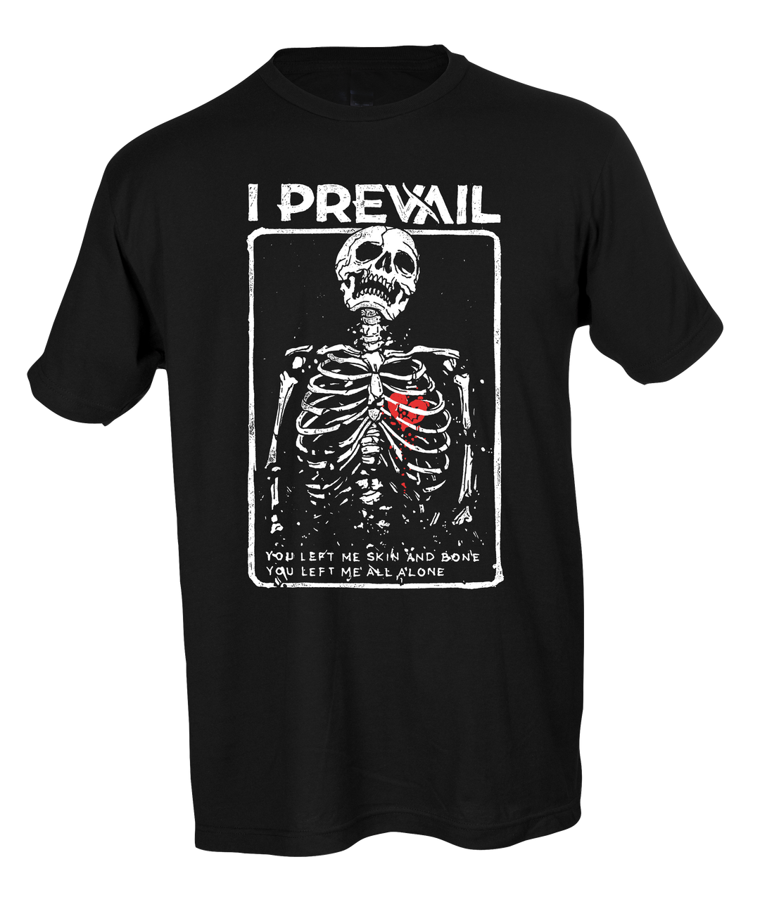 "Alone Skeleton" Black T-shirt