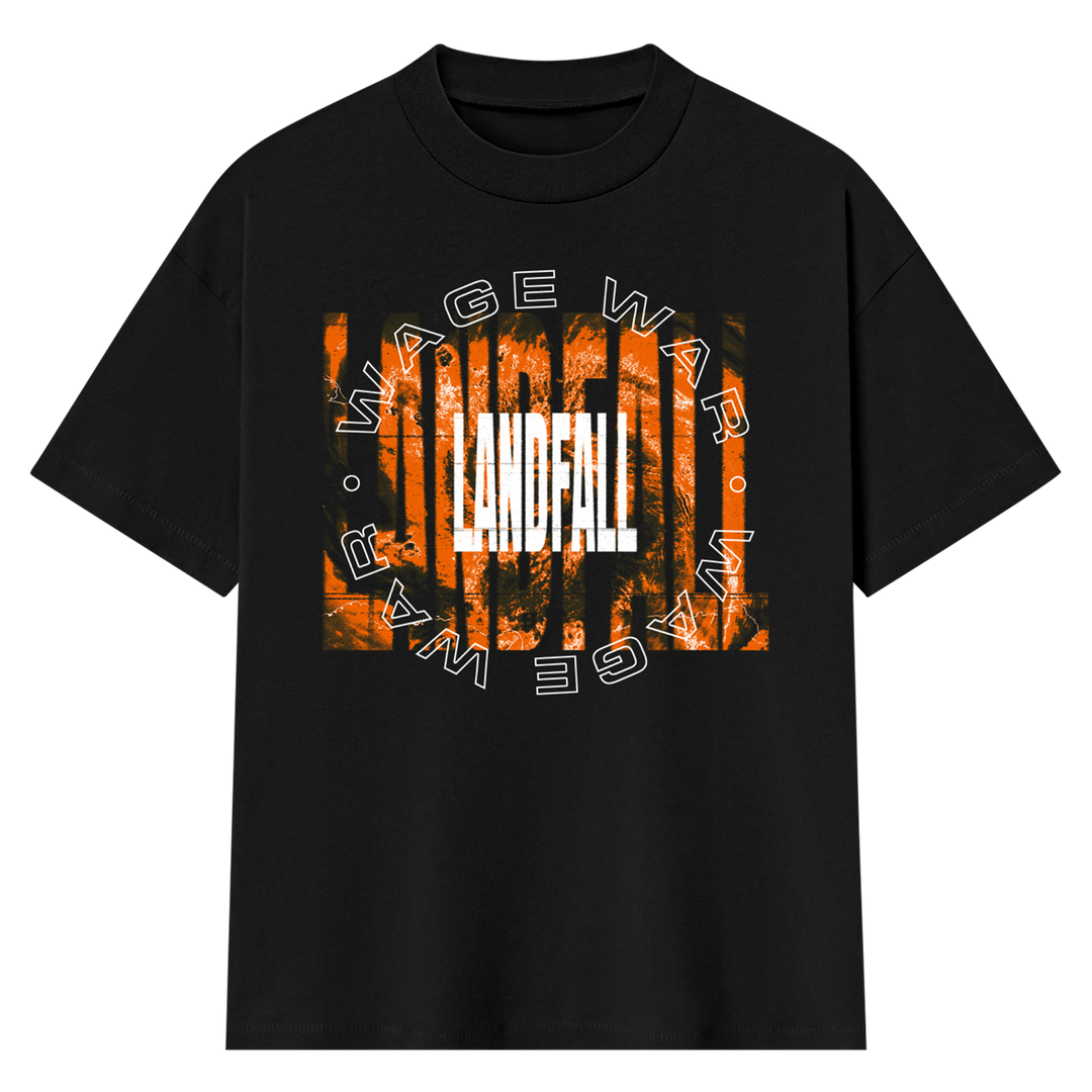 "Landfall Stack" Black T-Shirt - View 1