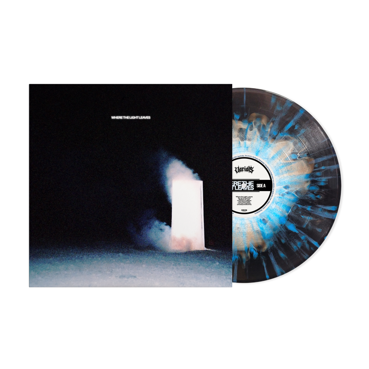 "WHERE THE LIGHT LEAVES" Black Ice and White w/ Sky Blue Splatter Vinyl