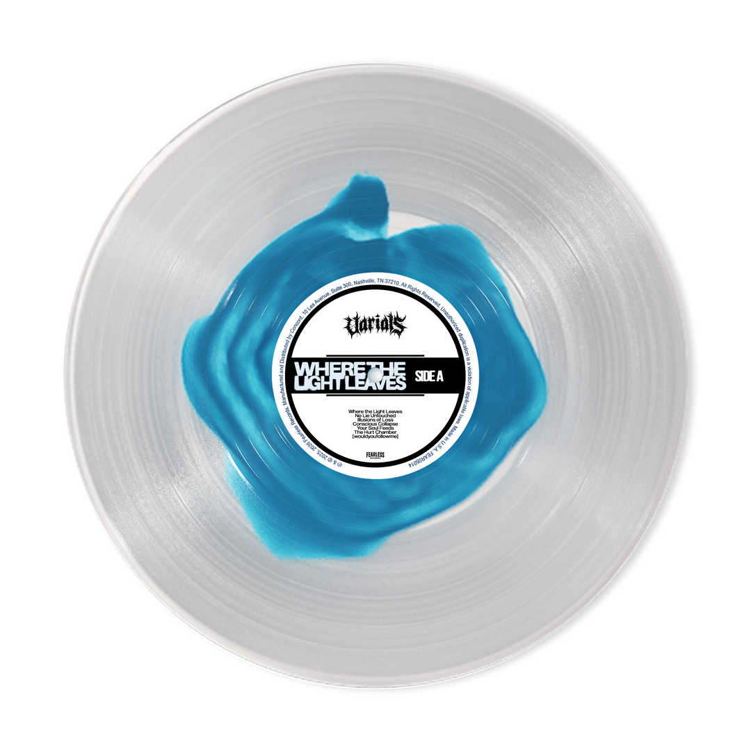 "WHERE THE LIGHT LEAVES" Clear and Aqua Vinyl