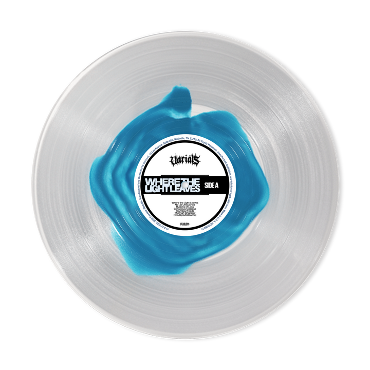 "WHERE THE LIGHT LEAVES" Clear and Aqua Vinyl