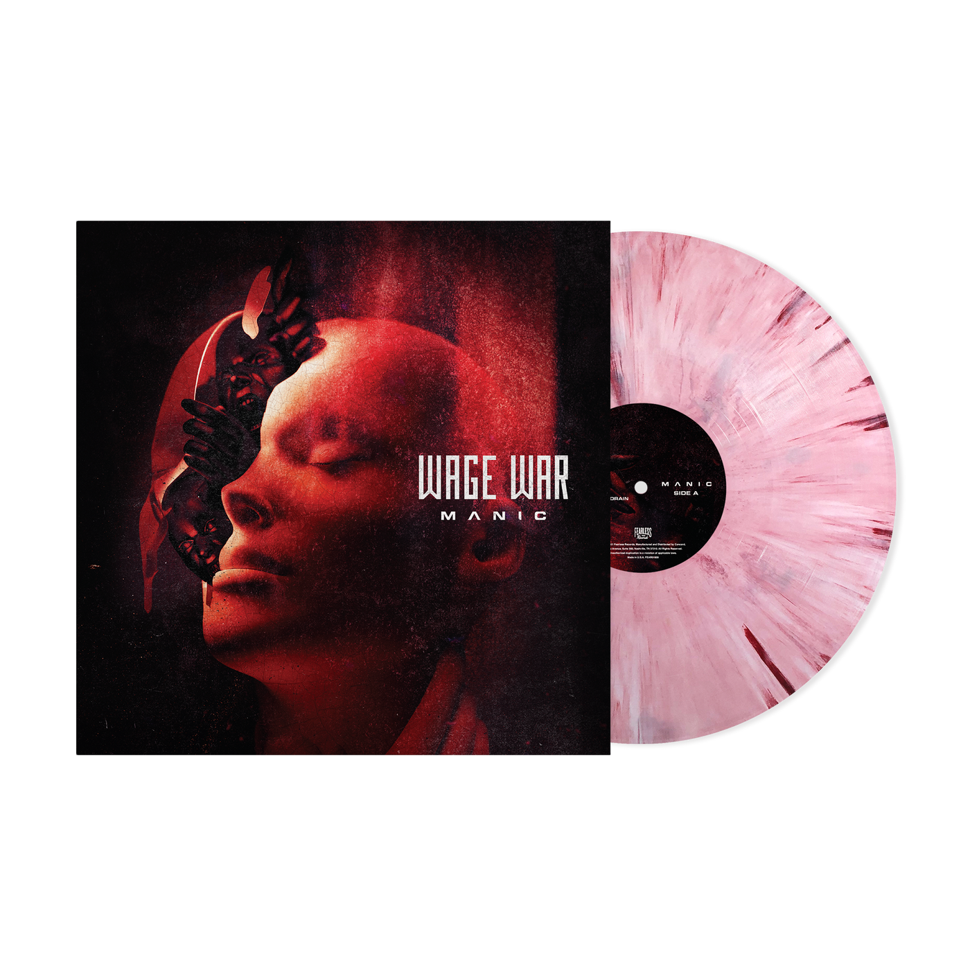 Wage War "Manic" Pink / Red Blend Vinyl