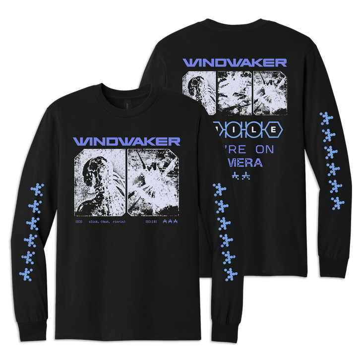 "smile, you're on camera." CD + "click" Long Sleeve T-Shirt — Image 3 of 3