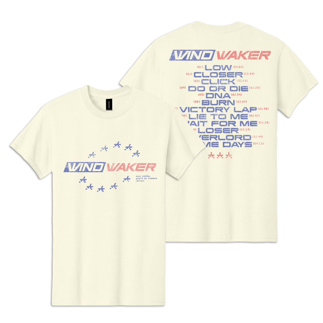 "smile, you're on camera." SIGNED Blue Smoke Vinyl + "smile Tracklist" T-Shirt - View 2