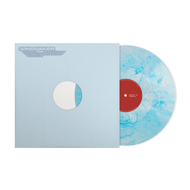"smile, you're on camera." SIGNED Silver Aqua Vinyl + "smile Collage" T-Shirt — Image 2 of 3