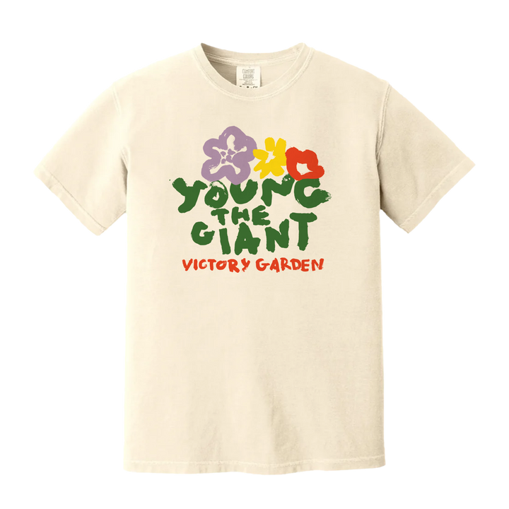 "Victory Garden" Ivory T-Shirt + Iridescent Green Vinyl — Image 3 of 3
