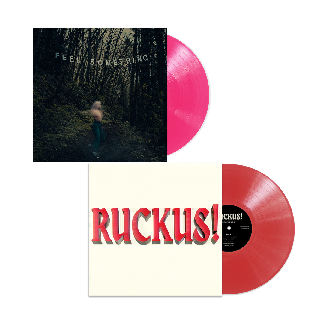 "Feel Something" Neon Coral Vinyl + RUCKUS! Ruby Vinyl