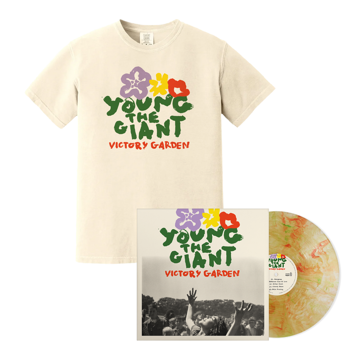 "Victory Garden" Ivory T-Shirt + Yuletide Vinyl — Image 1 of 3
