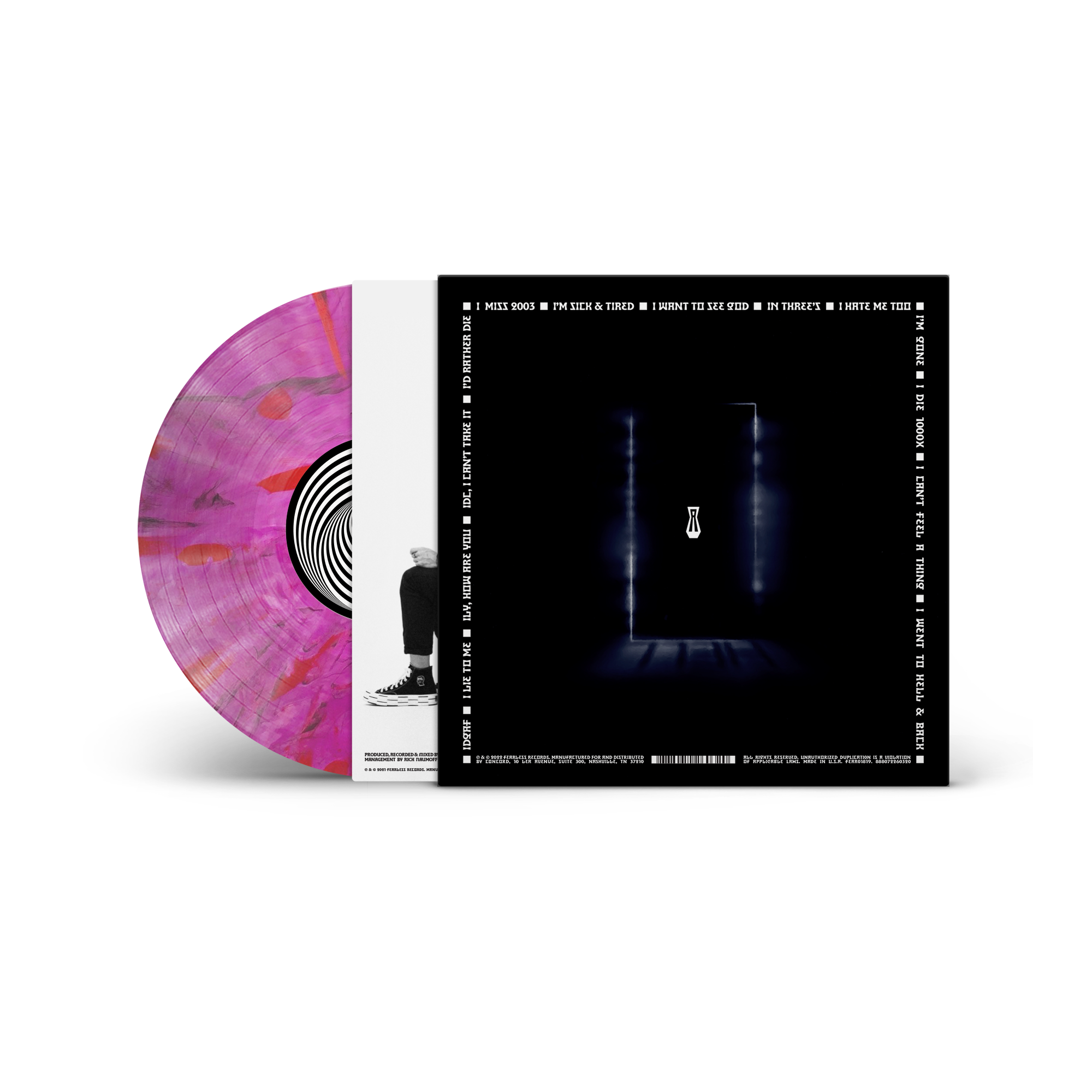 I WENT TO HELL AND BACK Marble Pink w/ Black u0026 Red Smoke Vinyl