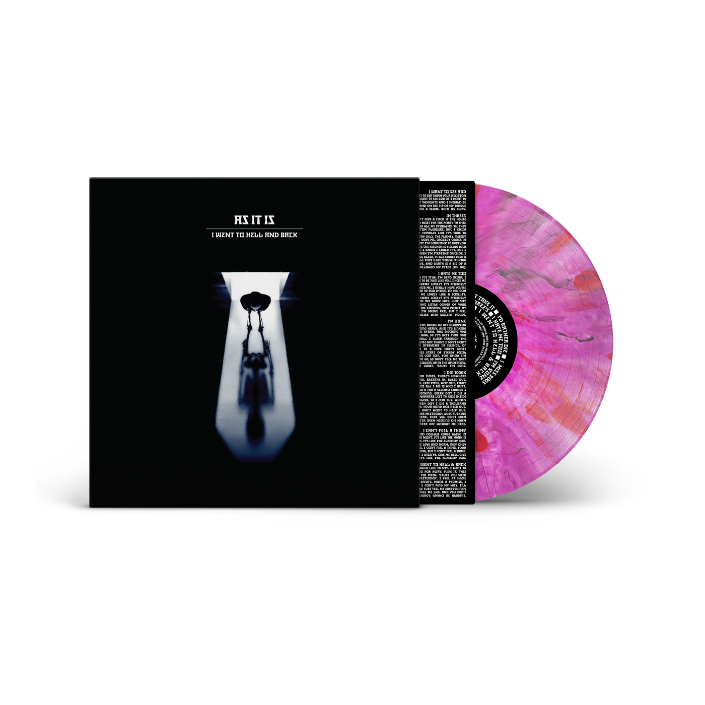 "I WENT TO HELL AND BACK" Marble Pink w/ Black & Red Smoke Vinyl
