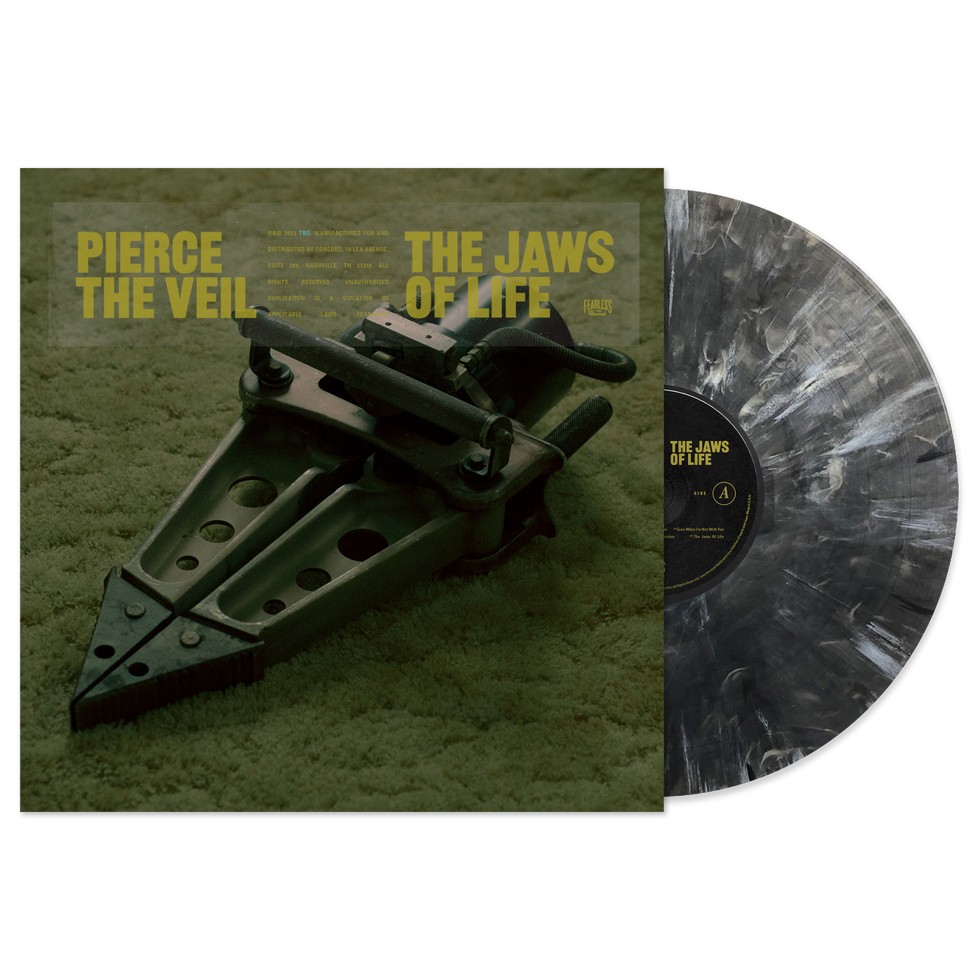 "The Jaws Of Life" Black And White Marble Vinyl