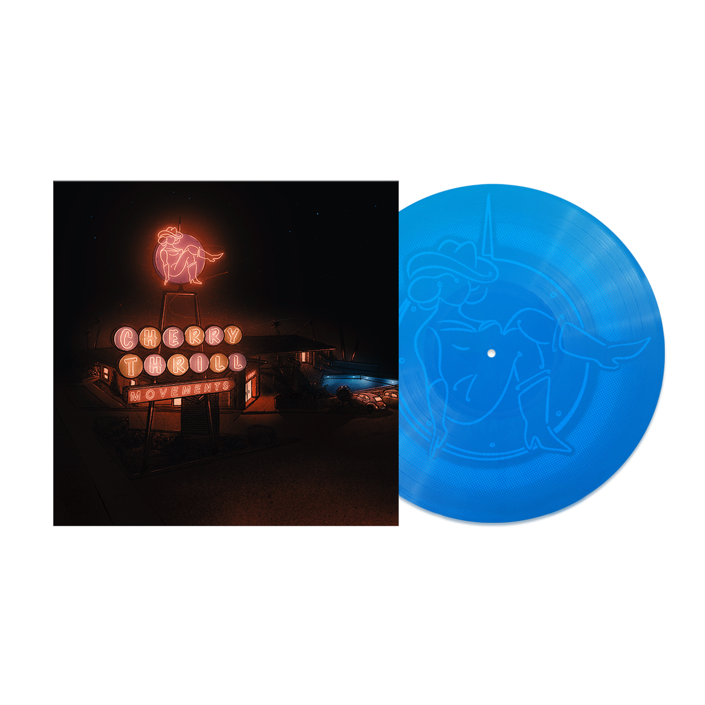 "Cherry Thrill" Opaque Blue Vinyl