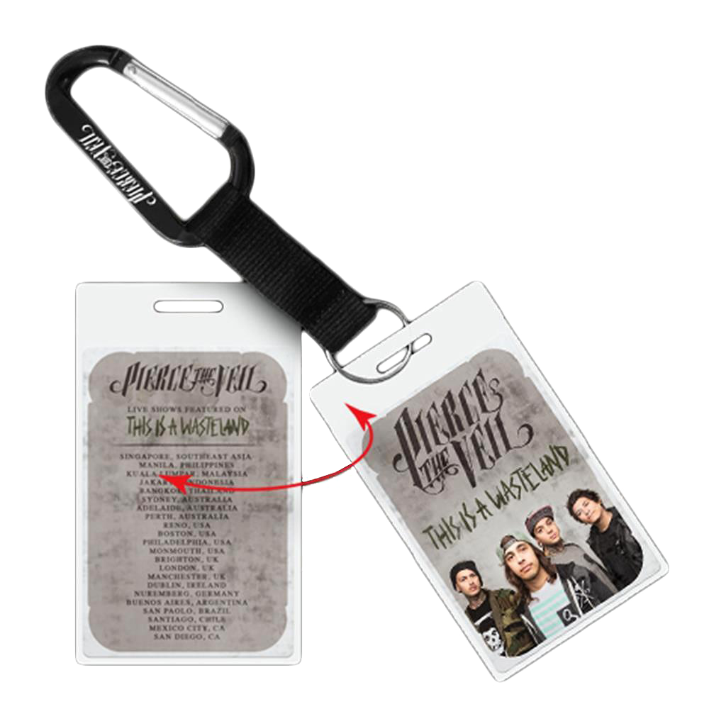 This Is A Wasteland Laminate w/ Carabiner