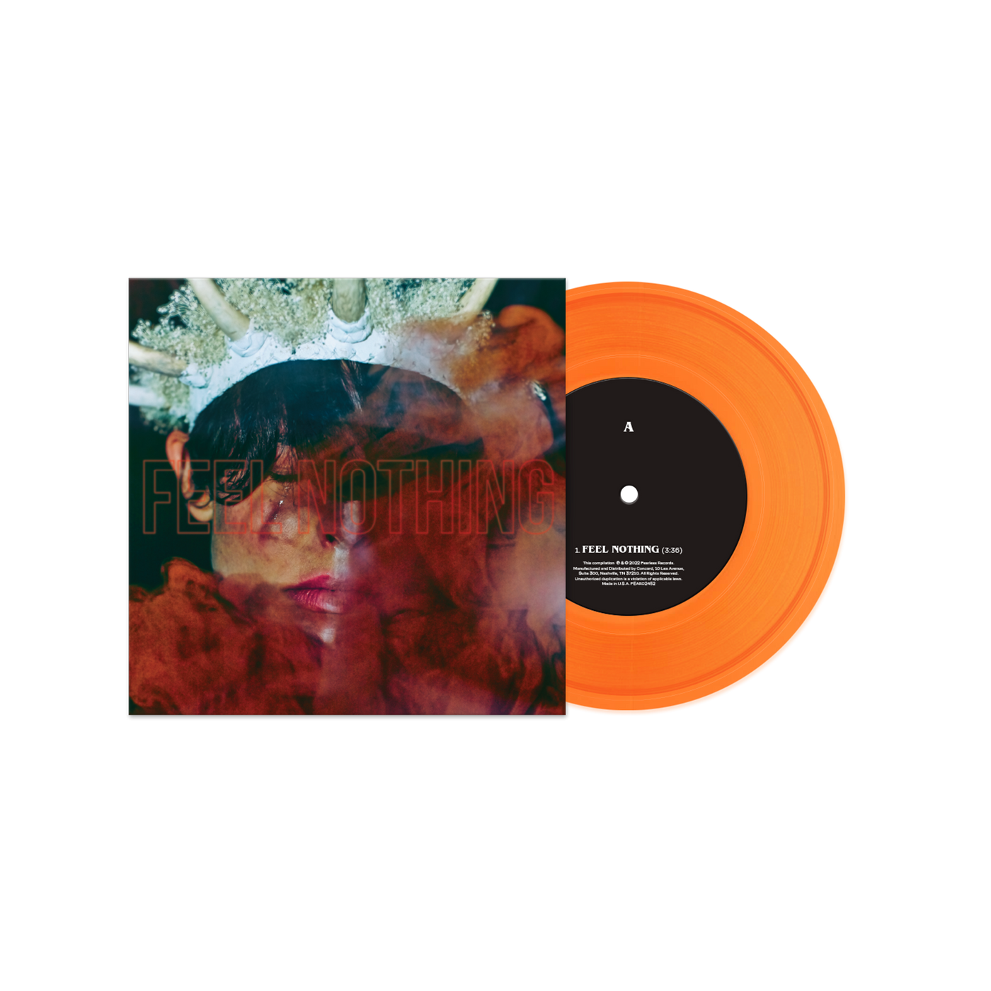 "Feel Nothing" Translucent Orange 7" Vinyl