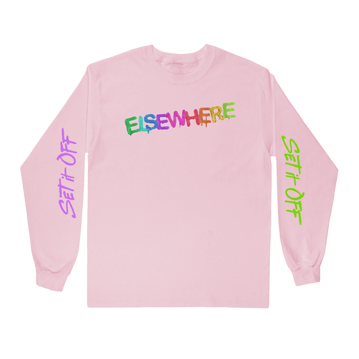 "Elsewhere Letters" Long Sleeve T-Shirt