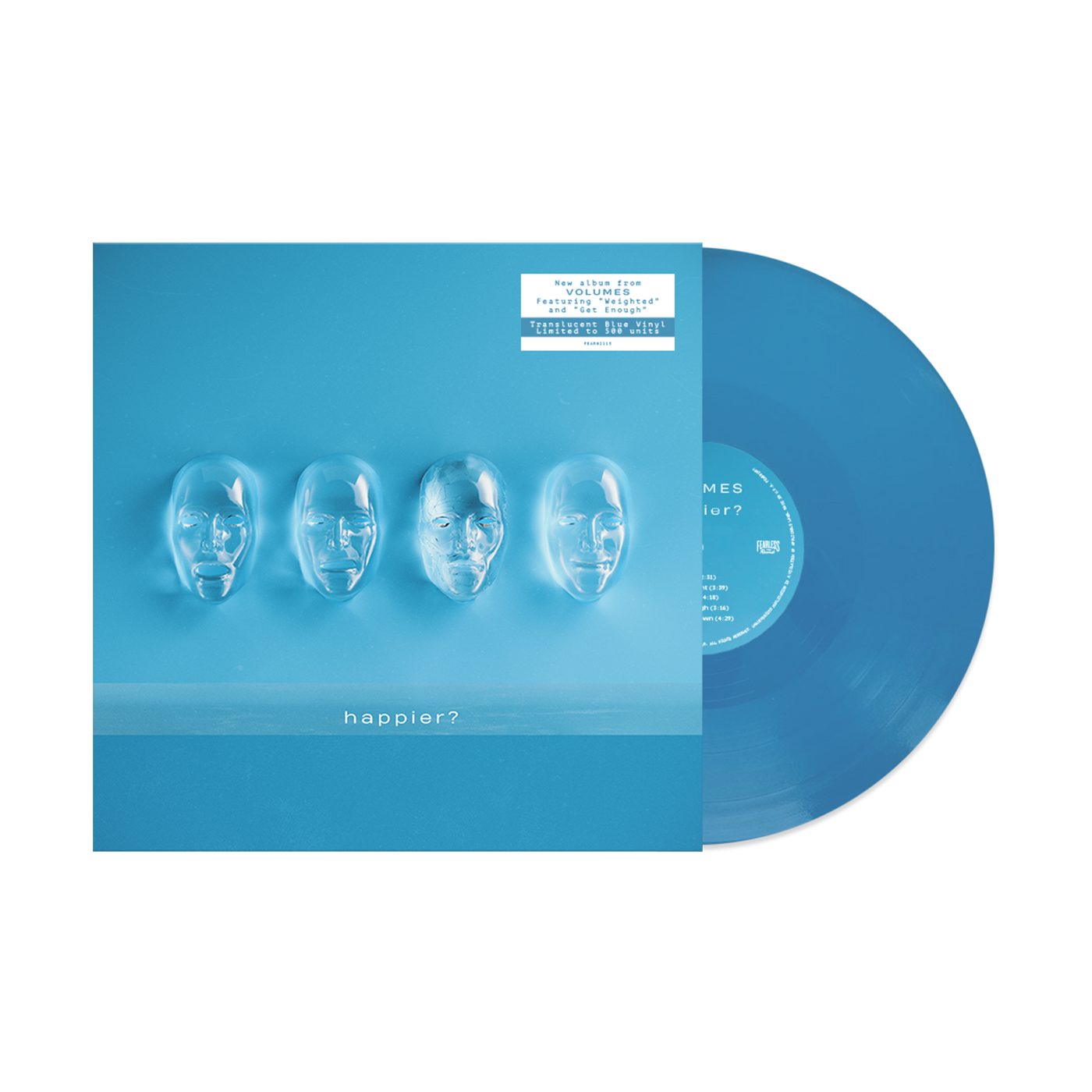 "Happier?" Translucent Blue LP + Signed Print