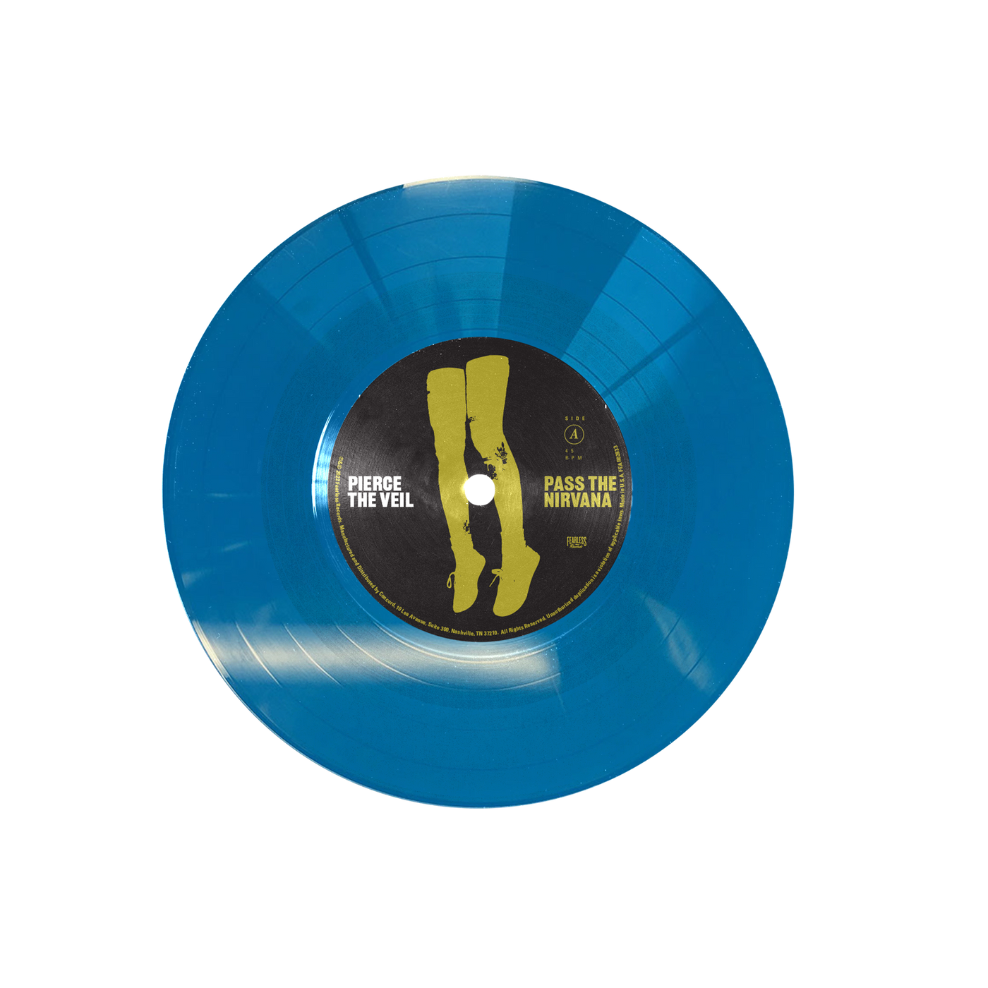 "Pass The Nirvana" Turquoise Blue 7"