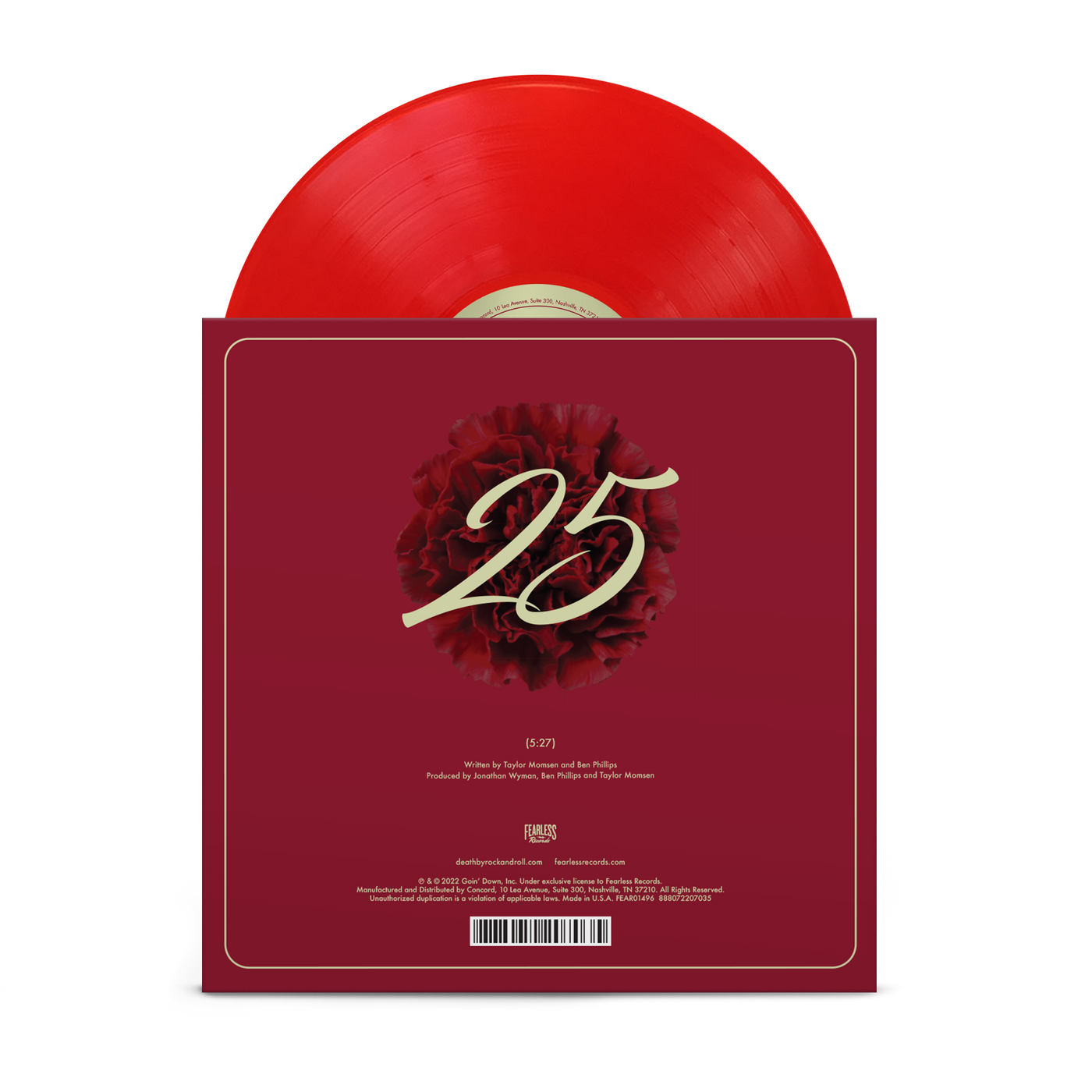 "25" Translucent Red 7"